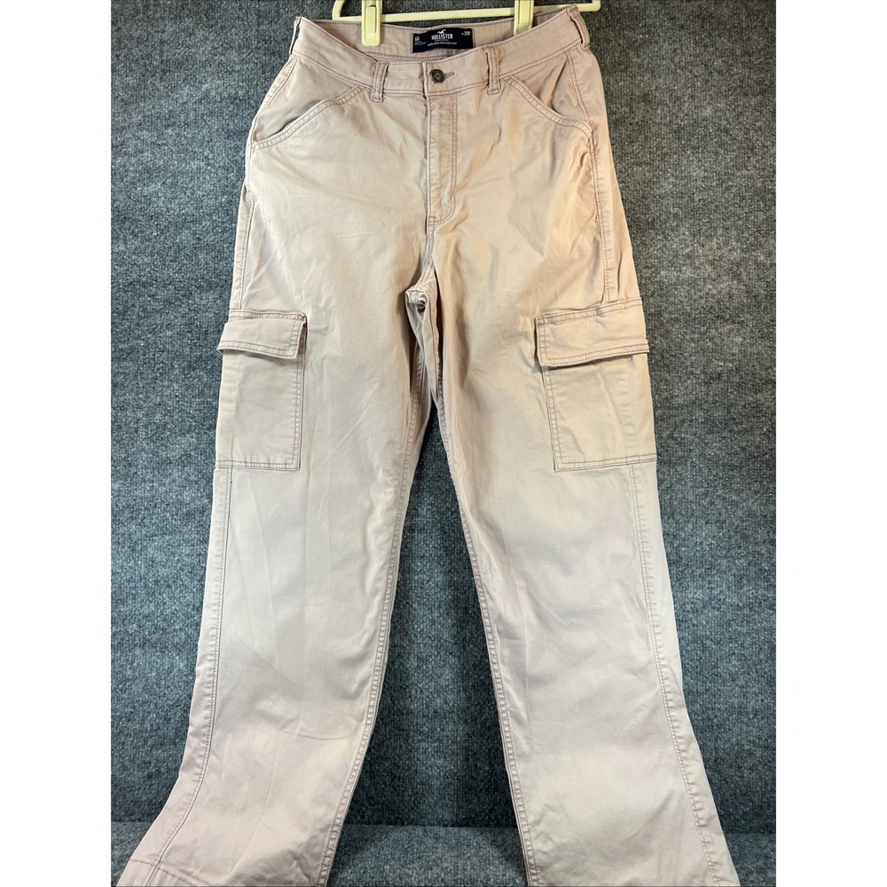Hollister Ultra High-Rise Dad Cargo Pants Light Pink Size 6R W28R